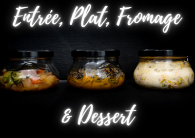 Formule entrée, plat, fromage & dessert